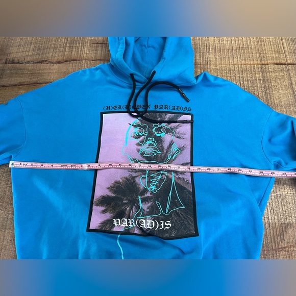 Eleven Paris Blue Hoodie with Purple Graphic - Picture 4 of 13